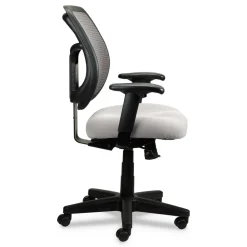 Sale 18.1 in. to 21.7 in. Seat Height Apollo Mid-Back Mesh Chair - Silver Seat, Silver Back, Black Base Office Furniture & Lighting