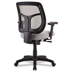 Sale 18.1 in. to 21.7 in. Seat Height Apollo Mid-Back Mesh Chair - Silver Seat, Silver Back, Black Base Office Furniture & Lighting