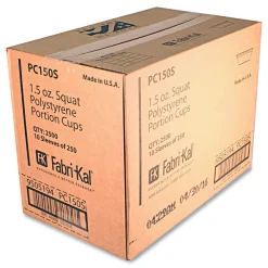 1.5 oz. Squat Plastic Portion Cups - Translucent (10/Carton) Tabletop And Serveware