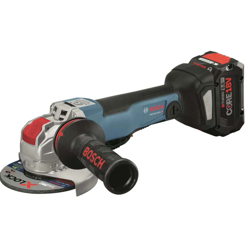 Best Factory Reconditioned 18V X-LOCK Brushless Lithium-Ion 4-1/2 - 5 in. Cordless Angle Grinder Kit (8 Ah) Angle Grinders