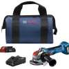 Best Factory Reconditioned 18V Lithium-Ion Brushless 4-1/2 in. Cordless X-LOCK Angle Grinder Kit (4 Ah) Angle Grinders