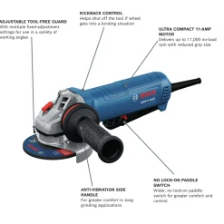 Online Factory Reconditioned 120V 4-1/2 in. Ergonomic Corded Angle Grinder with Lock-On Paddle Switch Angle Grinders