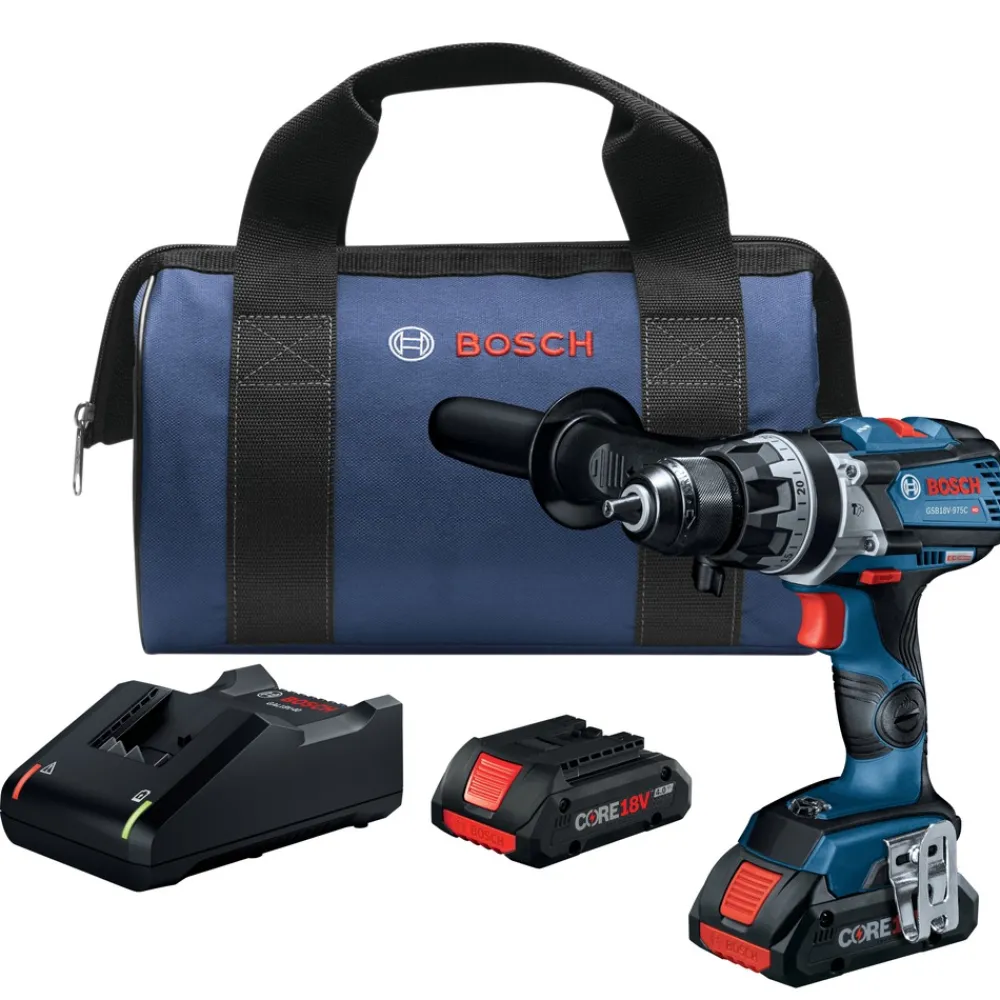 Factory Reconditioned 18V Brushless Lithium-Ion 1/2 in. Cordless Connected-Ready Hammer Drill Driver Kit with 2 Batteries (4 Ah) Hammer Drills