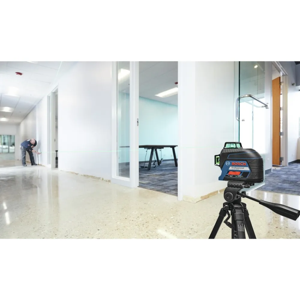 Outlet Factory Reconditioned 360 Degrees Green-Beam Three-Plane Leveling and Alignment-Line Laser Measuring Tools