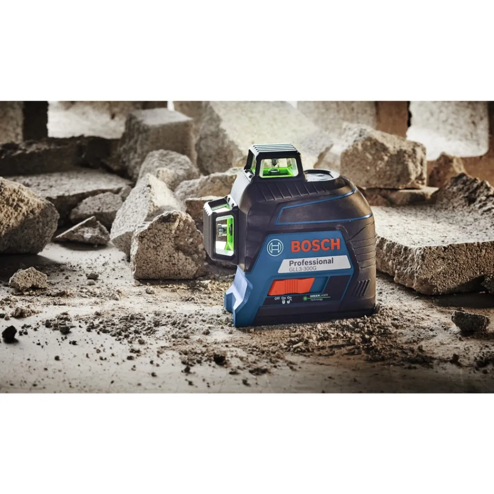 Outlet Factory Reconditioned 360 Degrees Green-Beam Three-Plane Leveling and Alignment-Line Laser Measuring Tools