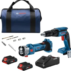 New Factory Reconditioned 18V Brushless Cordless Screwgun and Cut-Out Tool Combo Kit with (2) CORE18V 4 Ah Advanced Power Batteries Combo Kits
