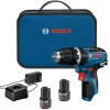 Sale Factory Reconditioned 12V Max Brushless Lithium-Ion 3/8 in. Cordless Hammer Drill Driver Kit with 2 Batteries (2 Ah) Hammer Drills