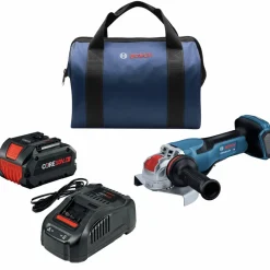 Best Factory Reconditioned 18V PROFACTOR Brushless Lithium-Ion 5 in. - 6 in. Cordless X-LOCK Angle Grinder Kit with No Lock-On Paddle Switch (8 Ah) Angle Grinders