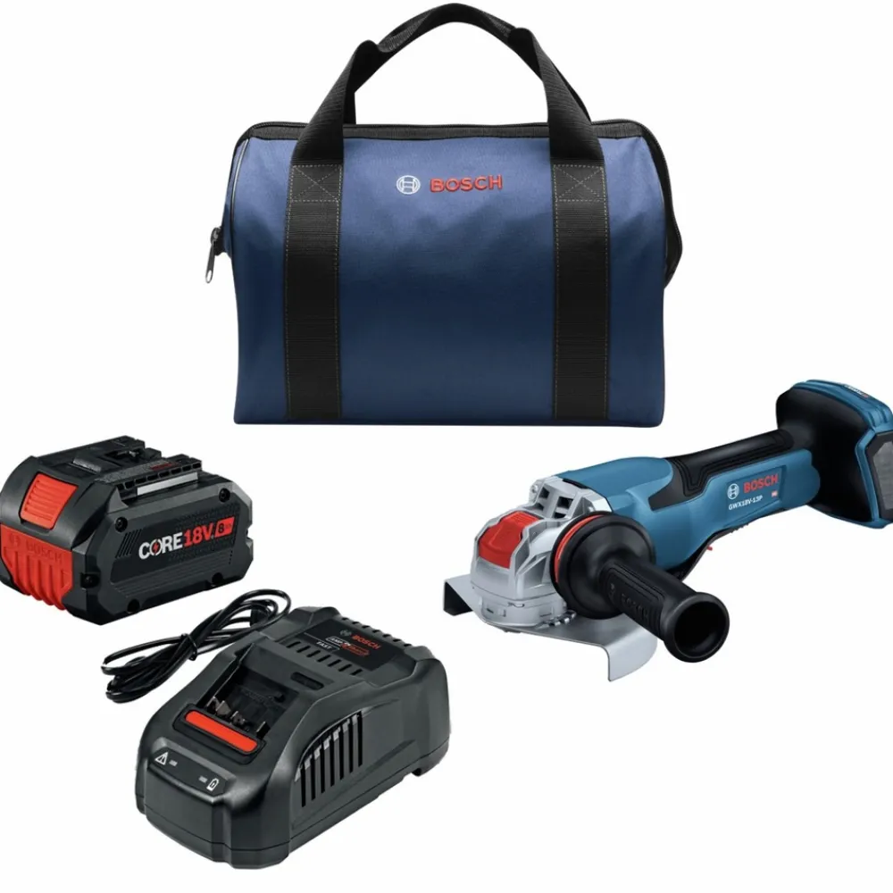 Best Factory Reconditioned 18V PROFACTOR Brushless Lithium-Ion 5 in. - 6 in. Cordless X-LOCK Angle Grinder Kit with No Lock-On Paddle Switch (8 Ah) Angle Grinders