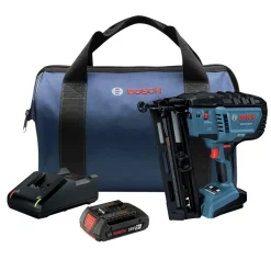 Best Factory Reconditioned 18V Lithium-Ion Brushless 16-Gauge Cordless Angled Finish Nailer Kit (2 Ah) Nailers & Staplers