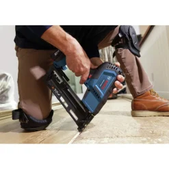 Best Factory Reconditioned 18V Lithium-Ion Brushless 16-Gauge Cordless Angled Finish Nailer Kit (2 Ah) Nailers & Staplers