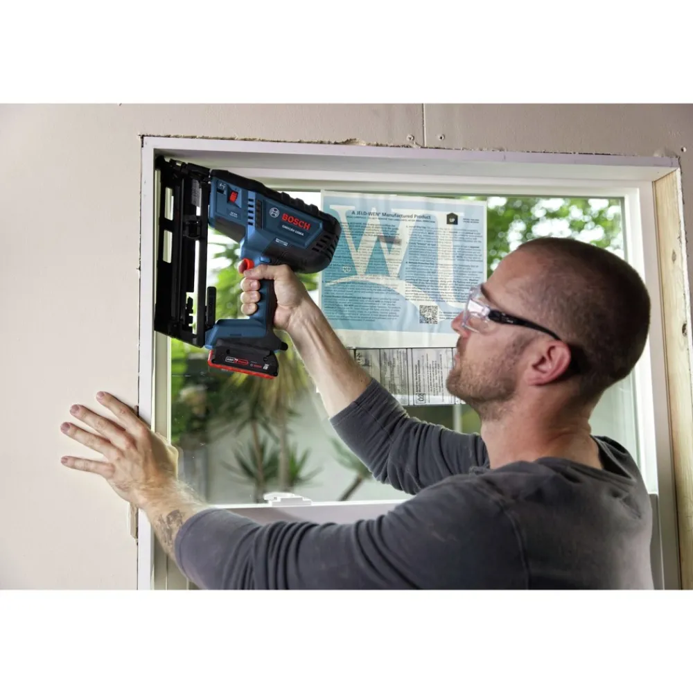 Best Factory Reconditioned 18V Lithium-Ion Brushless 16-Gauge Cordless Angled Finish Nailer Kit (2 Ah) Nailers & Staplers