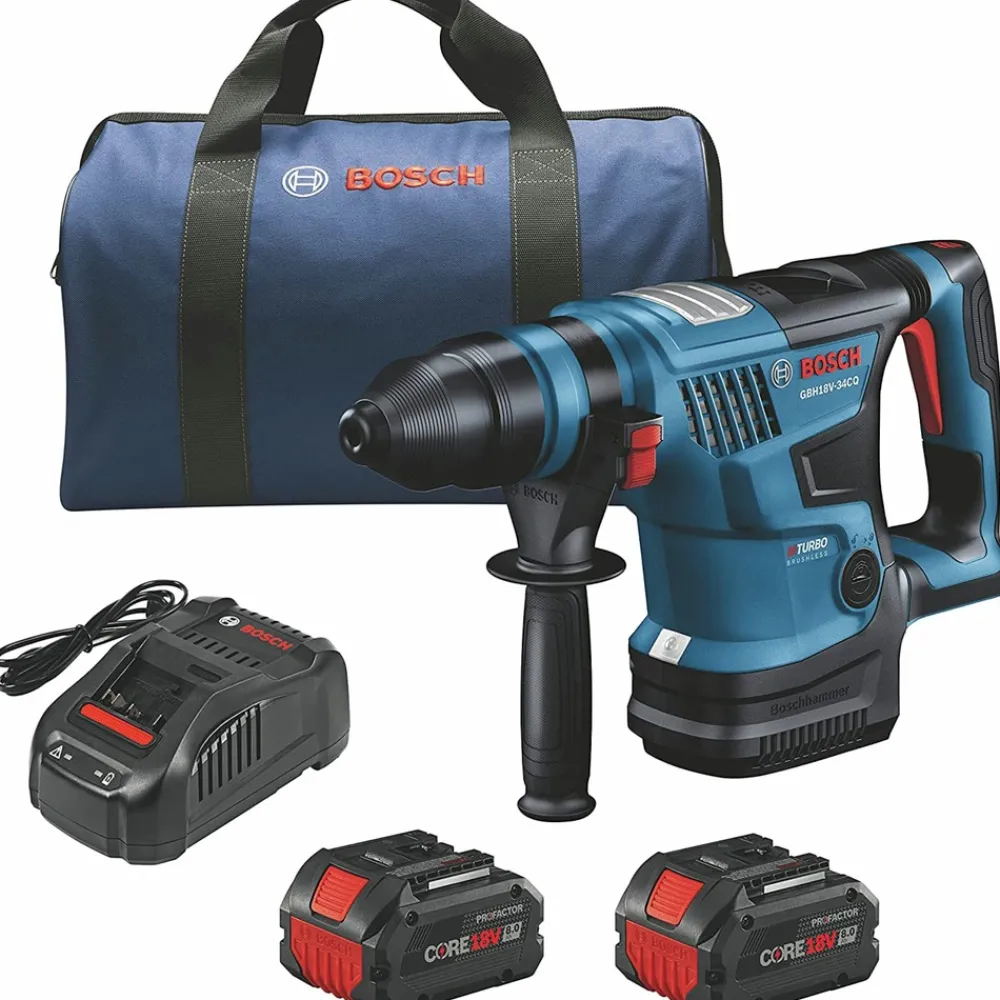 Online Factory Reconditioned 18V Brushless Lithium-Ion 1-1/4 in. Cordless PROFACTOR SDS-Plus Bulldog Rotary Hammer Kit with 2 Batteries (8 Ah) Concrete Tools|Demo And Breaker Hammers