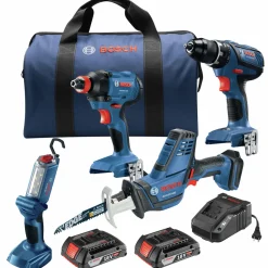 Outlet Factory Reconditioned 18V Lithium-Ion Cordless 4-Tool Combo Kit (2 Ah) Combo Kits