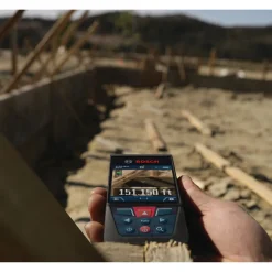 Clearance Factory Reconditioned 400 ft Cordless Bluetooth Laser Measure with Camera Viewfinder and AA Batteries Kit Measuring Tools