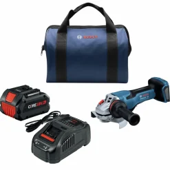 Best Factory Reconditioned 18V PROFACTOR Brushless Lithium-Ion 5 - 6 in. Cordless Angle Grinder Kit with Paddle Switch (8 Ah) Angle Grinders
