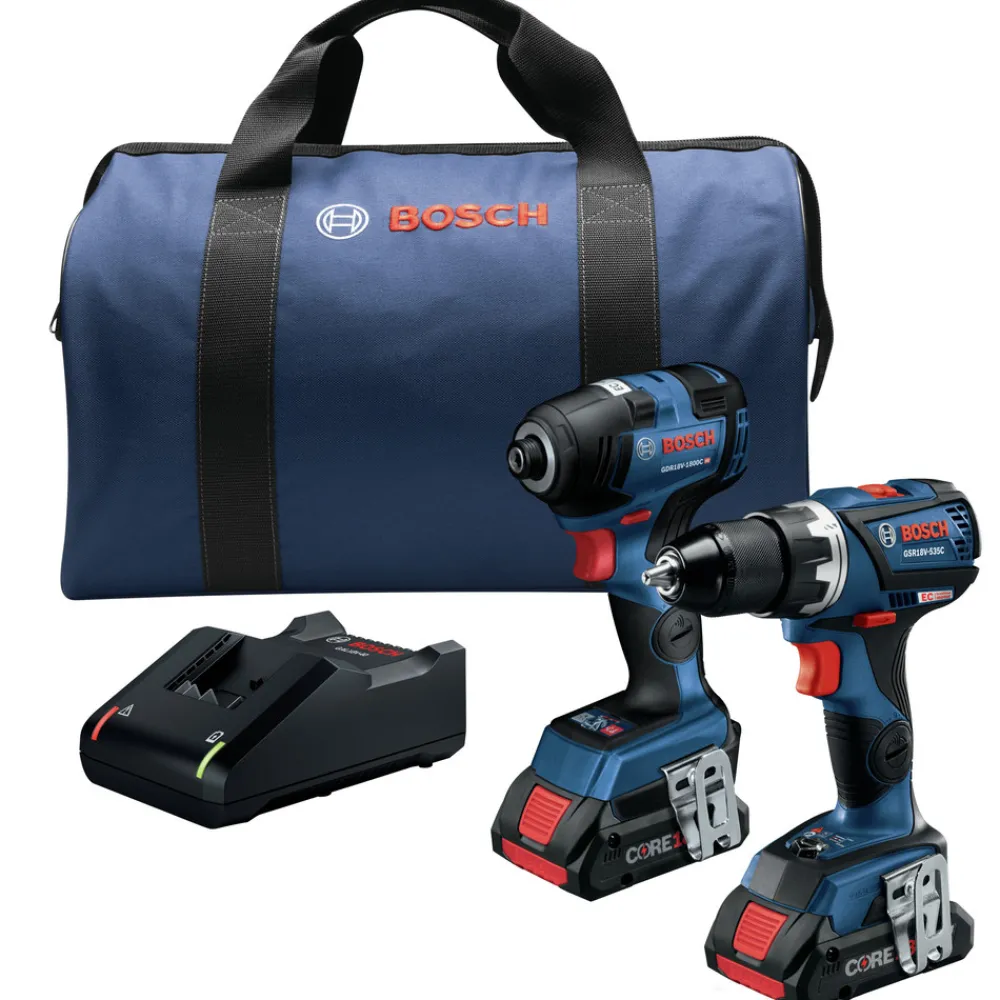 New Factory Reconditioned 18V Compact Tough Connected-Ready EC Brushless Lithium-Ion 1/2 in. Cordless Drill Driver / 1/4 in. Hex Impact Driver Combo Kit with 2 Batteries (4 Ah) Combo Kits