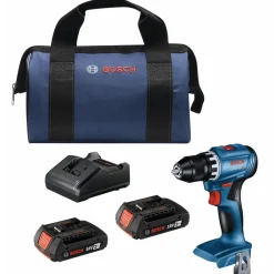 Discount Factory Reconditioned 18V Lithium-Ion Brushless 1/2 in. Cordless Compact Drill Driver Kit with 2 Batteries (2 Ah) Drill Drivers