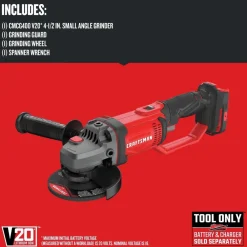 Clearance Factory Reconditioned V20 Brushed Lithium-Ion 4-1/2 in. Cordless Small Angle Grinder (Tool Only) Angle Grinders