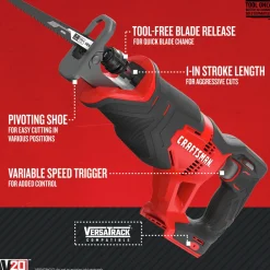 Discount Factory Reconditioned 20V Compact Lithium-Ion 1 in. Cordless Reciprocating Saw (Tool Only) Reciprocating Saws|Scroll Saws