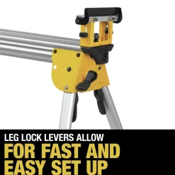 Discount Factory Reconditioned 9 in. x 150 in. x 32 in. Heavy-Duty Miter Saw Stand - Silver Power Tool Accessories