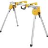 Hot Factory Reconditioned 11 in. x 36 in. x 32 in. Heavy Duty Work Stand with Miter Saw Mounting Brackets - Silver/Yellow Power Tool Accessories