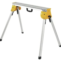 Hot Factory Reconditioned 11 in. x 36 in. x 32 in. Heavy Duty Work Stand with Miter Saw Mounting Brackets - Silver/Yellow Power Tool Accessories