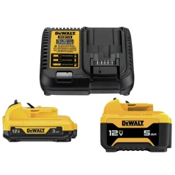 Outlet Factory Reconditioned (2-Piece) 12V Lithium-Ion Batteries and Charger Starter Kit (3 Ah/5 Ah) Power Tool Accessories