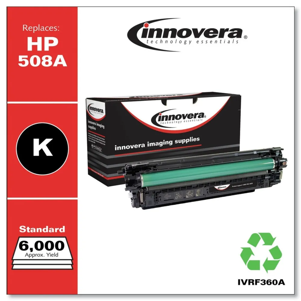 Sale Factory Reconditioned Remanufactured 6,000 Page-Yield Replacement Toner for 508A (CF360A) - Black Office Electronics & Batteries