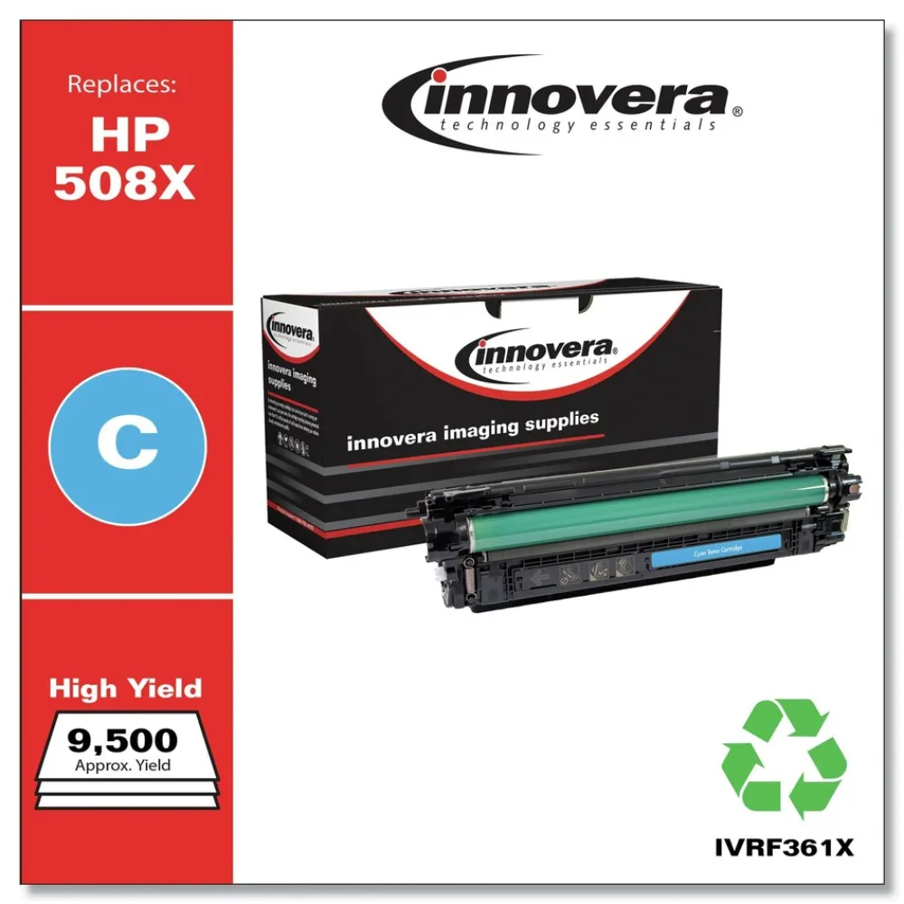 Hot Factory Reconditioned Remanufactured 9,500 Page-Yield Replacement High-Yield Toner for 508X (CF361X) - Cyan Office Electronics & Batteries