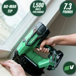 Best Factory Reconditioned 18V Brushless Lithium-Ion 16 Gauge Cordless Straight Brad Nailer Kit (3 Ah) Nailers & Staplers
