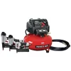 Factory Reconditioned 3-Piece Nailer and 0.8 HP 6 Gallon Oil-Free Pancake Air Compressor Combo Kit Combo Kits