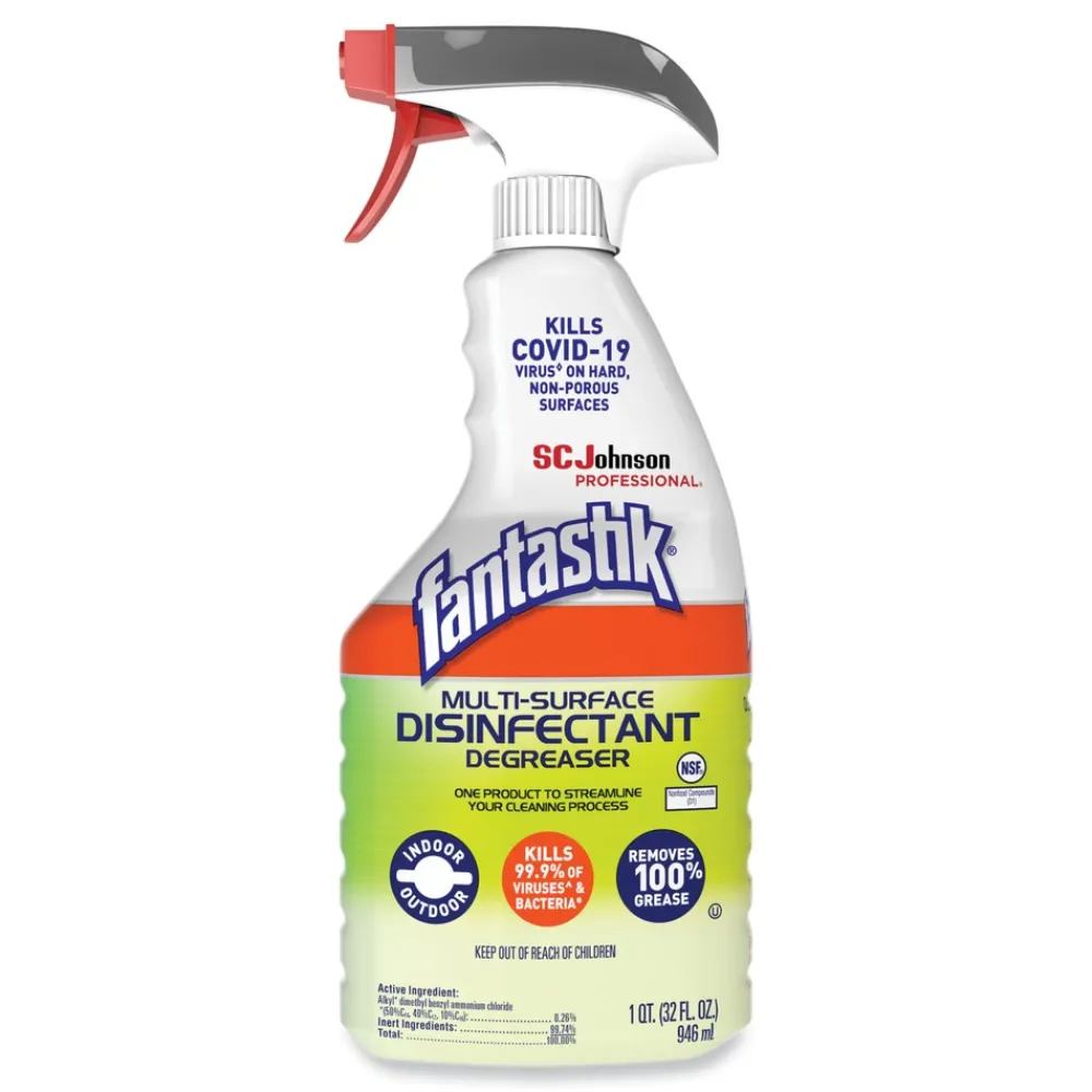 Best 32 oz. Spray Bottle Multi-Surface Disinfectant Degreaser - Herbal Cleaning & Janitorial Supplies