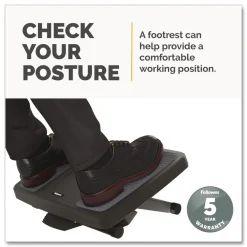 Sale 17.75 in. W x 13.25 in. D x 4 in. to 6.5 in. H HPS Ultimate Foot Support - Black/Gray Office Furniture & Lighting