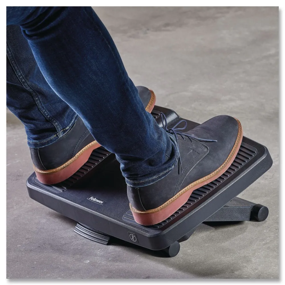 Sale 17.75 in. W x 13.25 in. D x 4 in. to 6.5 in. H HPS Ultimate Foot Support - Black/Gray Office Furniture & Lighting