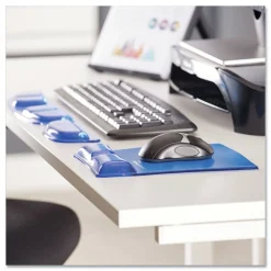 Clearance 8.25 in. x 9.87 in. Gel Wrist Support with Attached Mouse Pad - Blue Office Furniture & Lighting