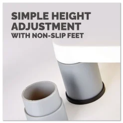 New 13.38 in. x 13.63 in. x 2 in. to 4 in. 60 lbs. Standard Monitor Riser for 21 in. Monitors - Platinum/Graphite Office Furniture & Lighting