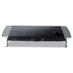 Clearance 27 in. x 14 in. x 4 in. to 6.5 in. Office Suites Premium Monitor Riser - Black/Silver Office Furniture & Lighting