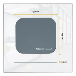 Sale 9 in. x 8 in. Mouse Pad with Microban Protection - Graphite Office Furniture & Lighting