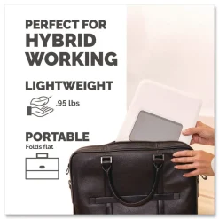 New 9.25 in. x 10.55 in. x 0.55 in. to 8 in. Supports Up to 8.8 lbs. Breyta Laptop Stand - White Office Furniture & Lighting