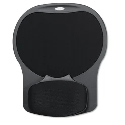 Easy Glide 10 in. x 12 in. Gel Mouse Pad with Wrist Rest - Black Office Furniture & Lighting