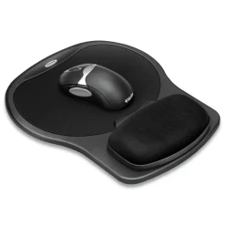 Easy Glide 10 in. x 12 in. Gel Mouse Pad with Wrist Rest - Black Office Furniture & Lighting