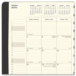 Online 17-Month: Aug 2025 to Dec 2026 10.88 in. x 8.5 in. Soft Touch Planner - Black Cover Calendars & Planners