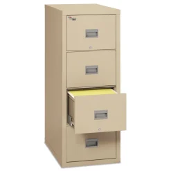 Sale Patriot 4 Letter-Size File Drawers 1-Hour Fire Protection 17.75 in. x 31.63 in. x 52.75 in. Insulated Fire File - Parchment Office Furniture & Lighting