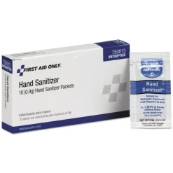 New 0.9 g Gel Hand Sanitizer Packets for Unitized and First Aid Stations - Clean Scent (10/Box) Emergency Response