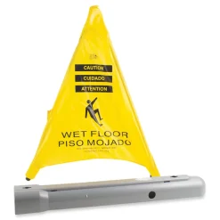 Online 3 in. x 2.5 in. x 30 in. Pop Up Safety Cone - Yellow Floor Signs