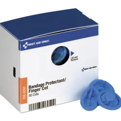 Hot Nitrile Finger Cots Refill for SmartCompliance Gen Business Cabinet - Blue (50/Box) Emergency Response