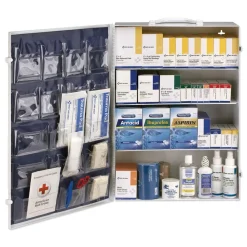 Clearance 1461-Piece ANSI Class Bplus 4 Shelf First Aid Station with Medications Included with Metal Case (1-Kit) Emergency Response