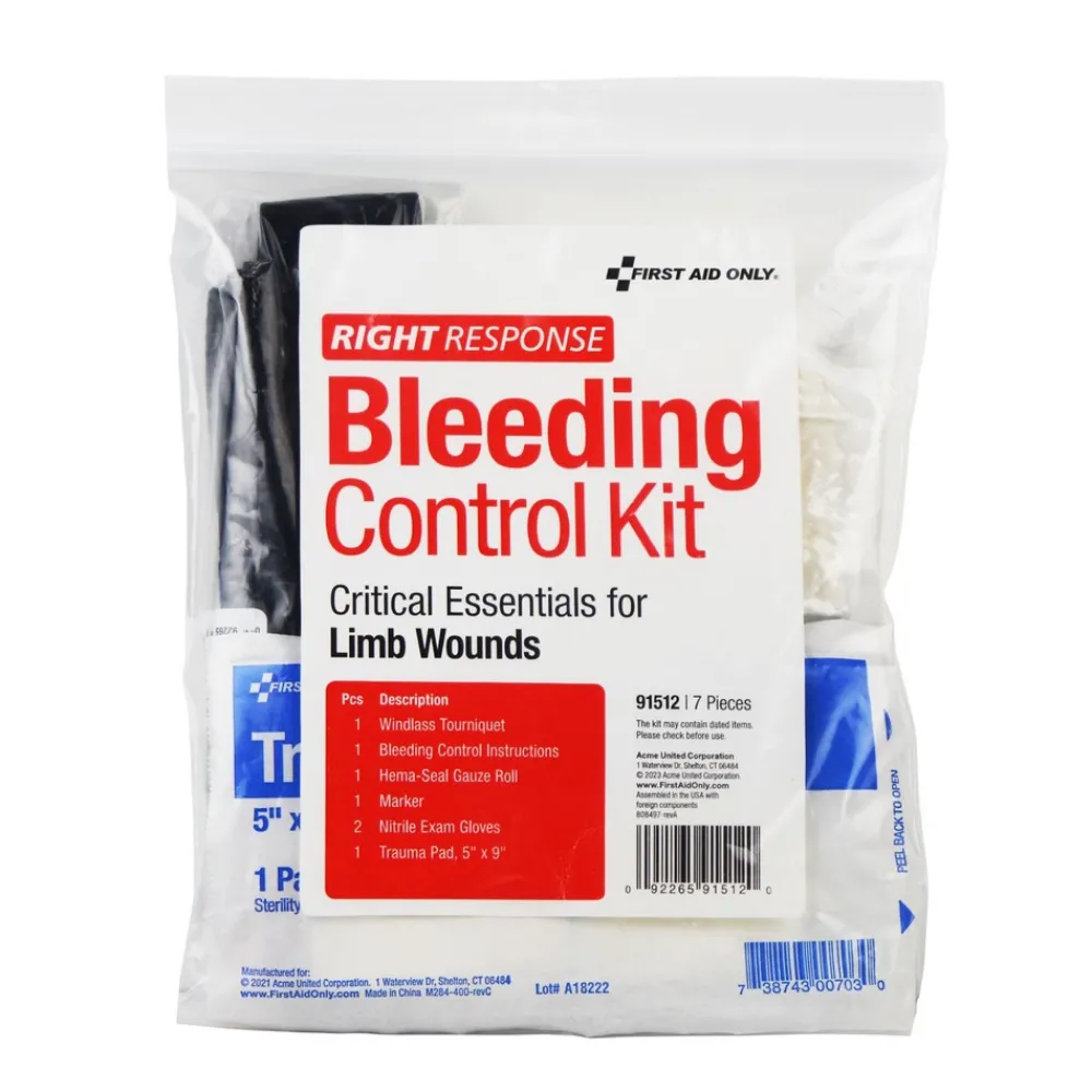 Online 8-Piece Critical Essentials Bleeding Control Kit for Limb Wounds Emergency Response