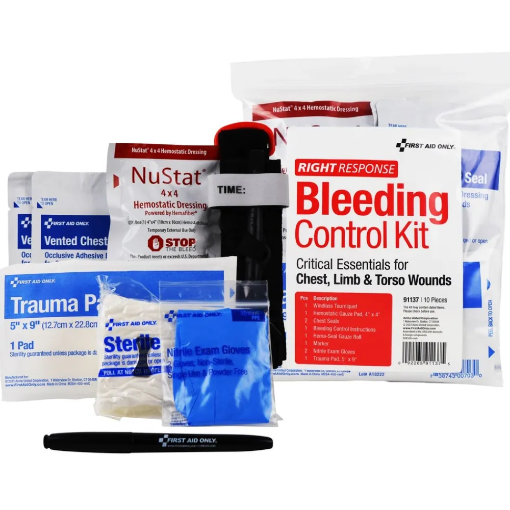 Clearance 11-Piece Critical Essentials Bleeding Control Kit for Limb, Chest and Torso Wounds Emergency Response